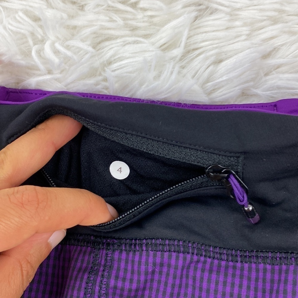 Lululemon Full Stride Skirt (Tall) Eighth Gingham Tender Violet Black / Black - Picture 6 of 8